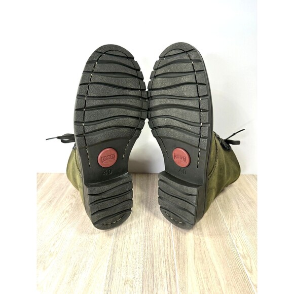 Camper Boots Men's 7 US, 40 EU green Brutus Trek #K300434 Lace Ankle zip Nubuck - Picture 9 of 14